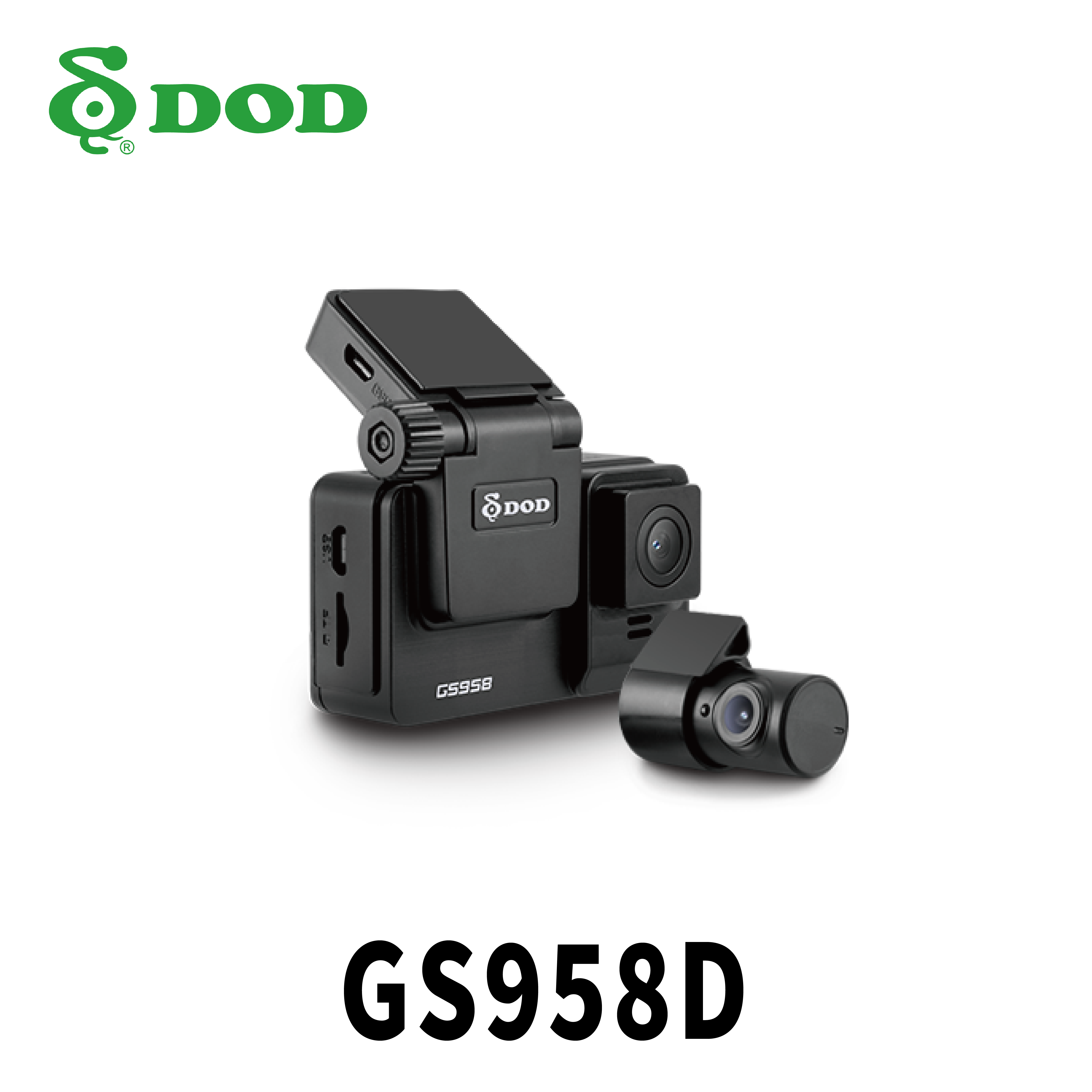 DOD GS958D 1080p 觸控式 GPS 區間測速 雙鏡頭行車記錄器